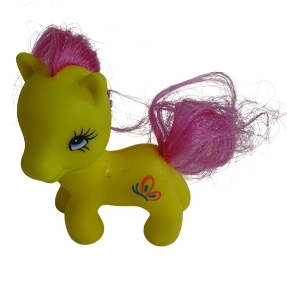 Gi-Go Toys Other - Gigo Toys Yellow Pony Figure With Pink Hair and Butterfly Design For Kids